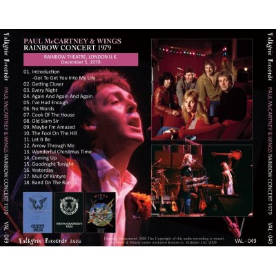 画像2: PAUL McCARTNEY 1979 WINGS RAINBOW CONCERT CD