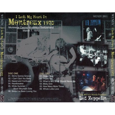 画像2: LED ZEPPELIN / I LEFT MY HEART IN MONTREUX 1970 【2CD】