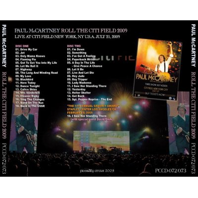 画像2: PAUL McCARTNEY / ROLL THE CITI FIELD 2009 【2CD】