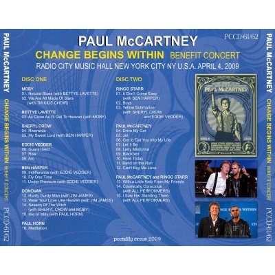 画像2: PAUL McCARTNEY / CHANGE BEGINS WITHIN 【2CD】