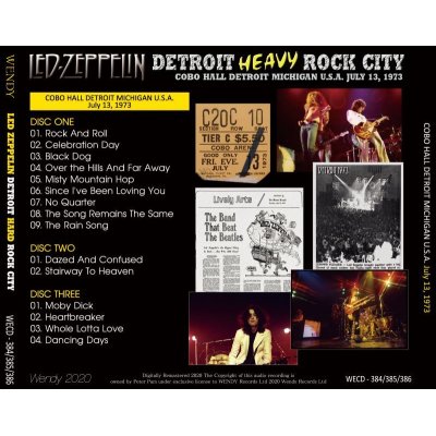 画像2: LED ZEPPELIN 1973 DETROIT HEAVY ROCK CITY 3CD