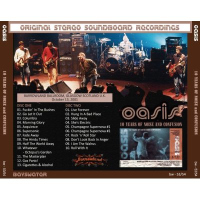 画像2: OASIS 10 YEARS OF NOISE AND CONFUSION 2001 2CD