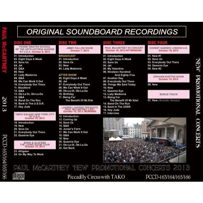 画像4: PAUL McCARTNEY / 'NEW' PROMOTIONAL CONCERTS 2013 【4CD+2DVD】