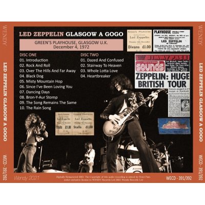 画像2: LED ZEPPELIN 1972 GLASGOW A GO GO 2CD