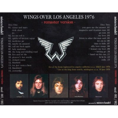 画像2: PAUL McCARTNEY / WINGS OVER LOS ANGELES 1976 【2CD】