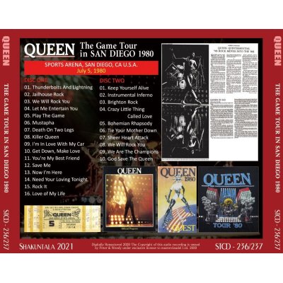 画像2: QUEEN 1980 THE GAME TOUR IN SAN DIEGO 2CD