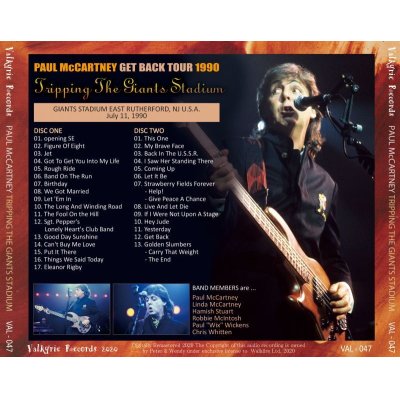 画像2: PAUL McCARTNEY 1990 TRIPPING THE GIANTS STADIUM 2CD