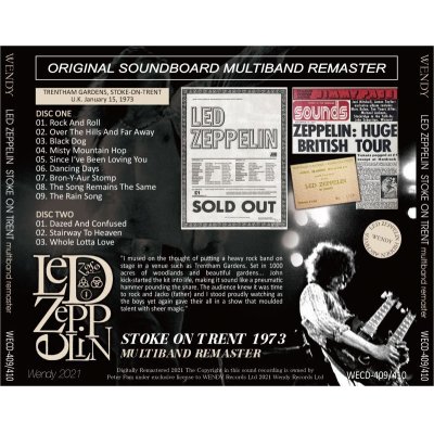 画像2: LED ZEPPELIN 1973 STOKE ON TRENT MULTIBAND REMASTER 2CD