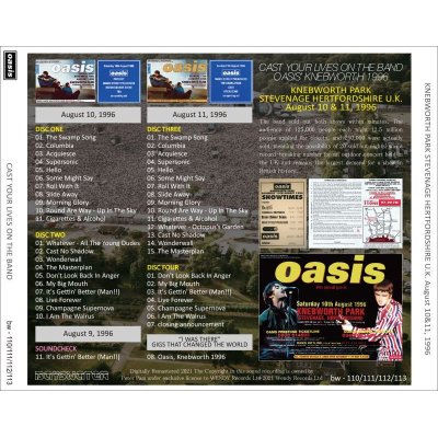 画像2: OASIS 1996 CAST YOUR LIVES ON THE BAND - KNEBWORTH - 4CD + CONCERT PROGRAM