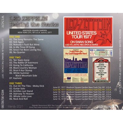 画像2: LED ZEPPELIN 1977 BEHIND THE STACKS 3CD