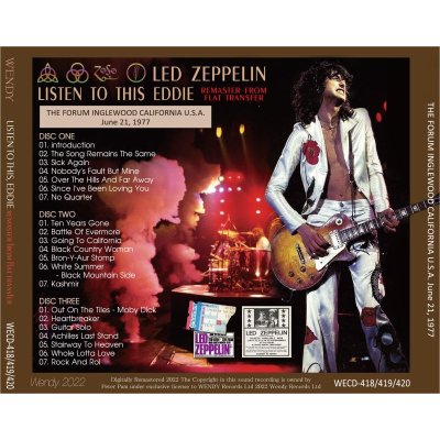 画像2: LED ZEPPELIN 1977 LISTEN TO THIS, EDDIE REMASTER FROM FLAT TRANSFER 3CD