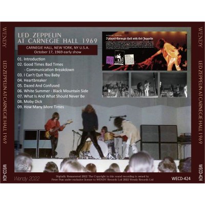 画像2: LED ZEPPELIN 1969 AT CARNEGIE HALL CD