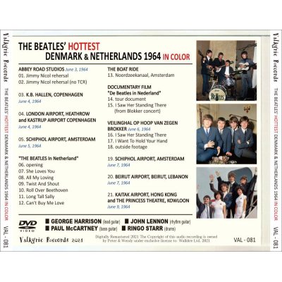 画像2: THE BEATLES HOTTEST DENMARK AND THE NETHERLANDS 1964 IN COLOR DVD