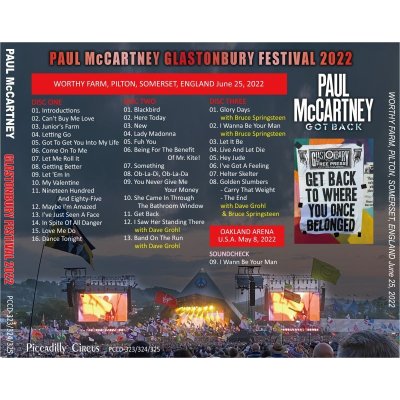 画像2: PAUL McCARTNEY 2022 GLASTONBURY FESTIVAL 3CD+2DVD