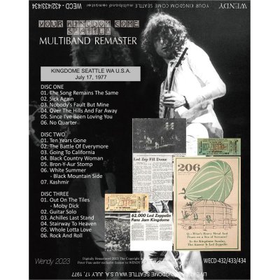 画像2: LED ZEPPELIN 1977 YOUR KINGDOM COME SEATTLE MULTIBAND REMASTER 3CD
