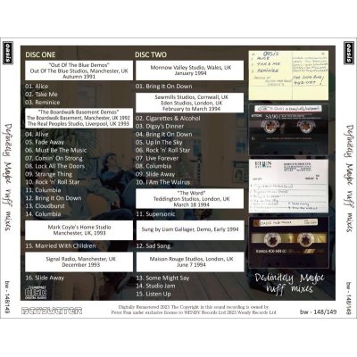 画像2: OASIS DEFINITELY MAYBE RUFF MIXES 2CD