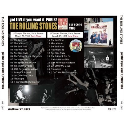 画像2: THE ROLLING STONES 1966 GOT LIVE IF YOU WANT IT, PARIS CD