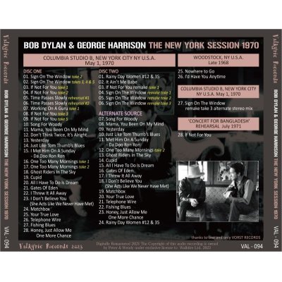 画像2: BOB DYLAN & GEORGE HARRISON 1970 THE NEW YORK SESSION 2CD