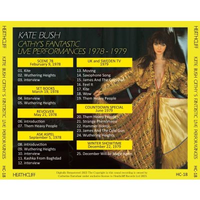 画像2: KATE BUSH CATHY'S FANTASTIC LIVE PERFORMANCES 1978-1979 CD