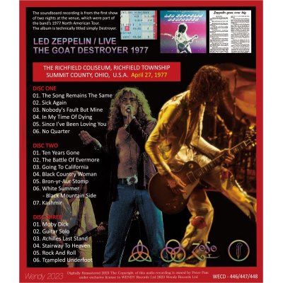 画像2: LED ZEPPELIN 1977 THE GOAT DESTROYER 3CD