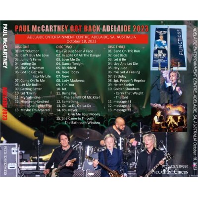 画像2: PAUL McCARTNEY 2023 GOT BACK ADELAIDE 3CD