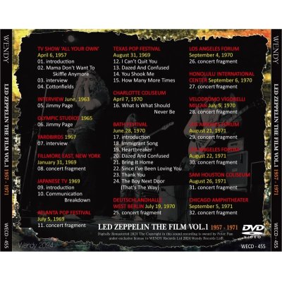 画像2: LED ZEPPELIN THE FILM VOL.1 1957-1971 DVD