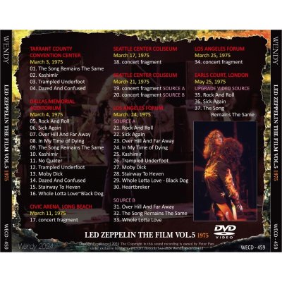 画像2: LED ZEPPELIN THE FILM VOL.5 1975