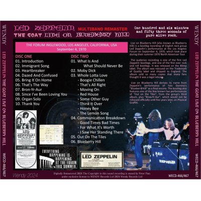 画像2: LED ZEPPELIN 1970 THE GOAT LIVE ON BLUEBERRY HILL 2CD