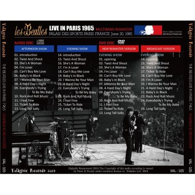 画像2: THE BEATLES 1965 LIVE IN PARIS MULTIBAND REMASTER CD+DVD