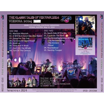 画像2: YES CLASSIC TALES OF YES TOUR 2024 VIENNA 2CD