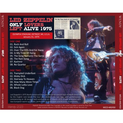 画像2: LED ZEPPELIN 1975 ONLY LOVERS LEFT ALIVE 2CD