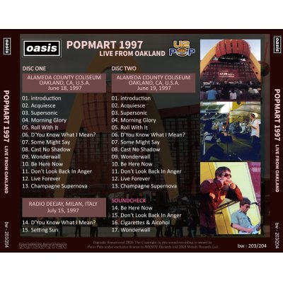 画像2: OASIS 1997 POPMART LIVE FROM OAKLAND 2CD