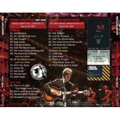 画像2: NOEL GALLAGHER 2007 TEENAGE CANCER TRUST 2CD