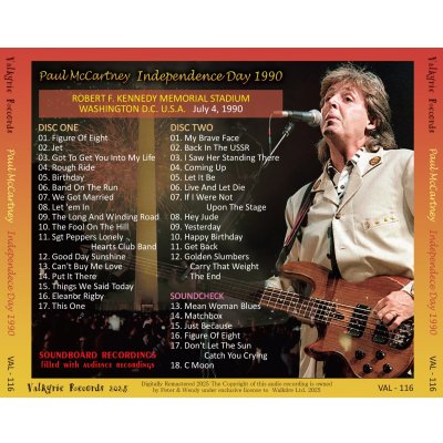 画像2: PAUL McCARTNEY 1990 INDEPENDENCE DAY 2CD