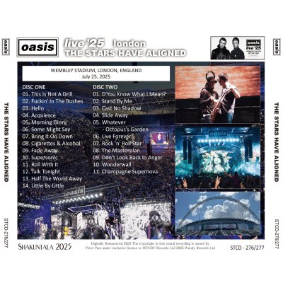 画像2: OASIS 2025 THE STARS HAVE ALIGNED - LONDON FIRST SHOW - 2CD