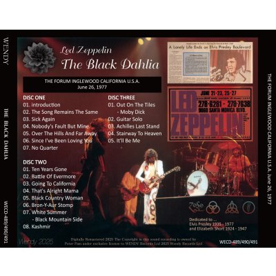 画像2: LED ZEPPELIN 1977 THE BLACK DAHLIA 3CD