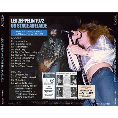画像2: LED ZEPPELIN 1972 ON STAGE ADELAIDE 2CD
