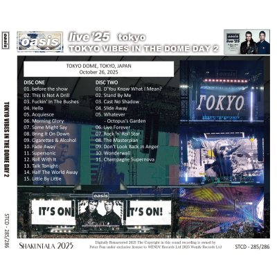 画像2: OASIS 2025 TOKYO VIBES IN THE DOME DAY 2 2CD