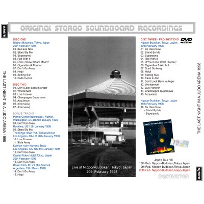 画像2: OASIS 1998 THE LAST NIGHTS IN A JUDO ARENA 2CD+DVD