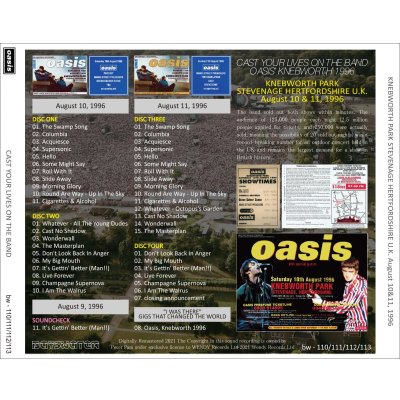 画像2: OASIS 1996 CAST YOUR LIVES ON THE BAND - KNEBWORTH - 4CD + CONCERT PROGRAM