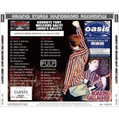 画像2: OASIS 1995 GOODBYE TONY, WELCOME SALLY! (WHO'S SALLY) 2CD