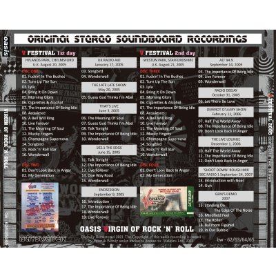 画像2: OASIS 2005 VIRGIN OF ROCK 'N' ROLL 4CD