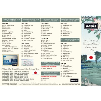 画像2: OASIS 1995 (WHAT'S THE STORY) MORNING GLORY? JAPAN TOUR 6CD + TOUR PROGRAM