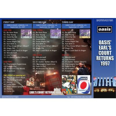 画像2: OASIS 1997 OASIS' EARL'S COURT RETURNS 6CD