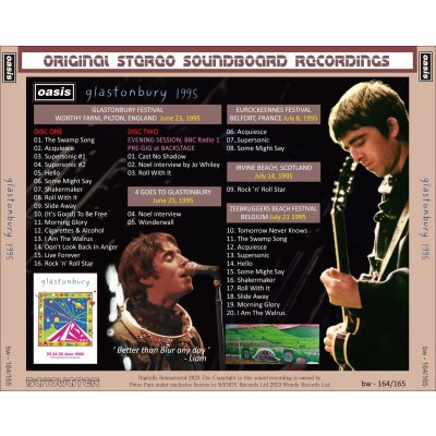 画像2: OASIS 1995 GLASTONBURY 2CD