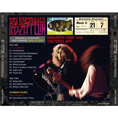 画像2: LED ZEPPELIN 1970 DAS RHEINGOLD 2CD