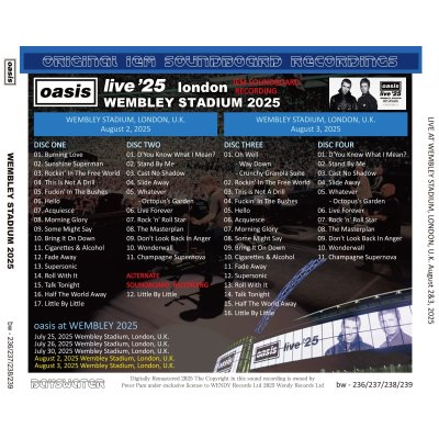 画像2: OASIS 2025 WEMBLEY STADIUM 4CD