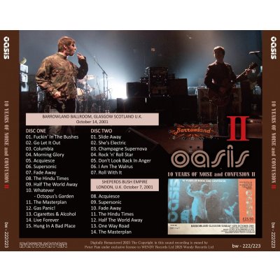 画像2: OASIS 10 YEARS OF NOISE AND CONFUSION 2001 II 2CD + 帯 obi