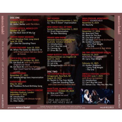 画像2: PAUL McCARTNEY / LIVE ARCHIVES Vol.8 2CD