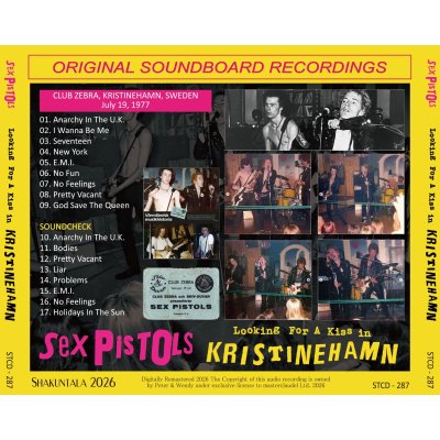 画像2: SEX PISTOLS 1977 LOOKING FOR A KISS IN KRISTINEHAMN CD